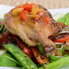Duck Legs With Ponsu Sauce and Vegetable Sautee Recipe