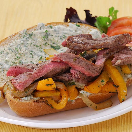 Rib Eye Steak Sandwich With Parsley Mayo Recipe