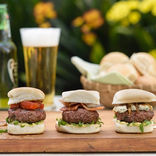 Wagyu Beef and Blue Cheese Mini Burgers Recipe | Gourmet Food World