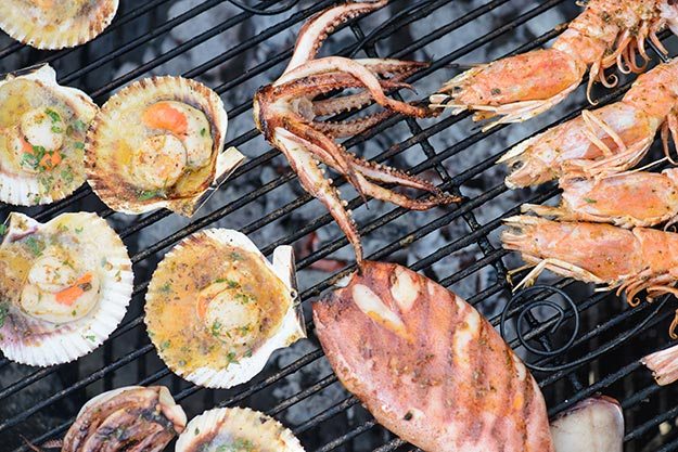 Grilled Seafood With Spiced Citrus Sauce Recipe