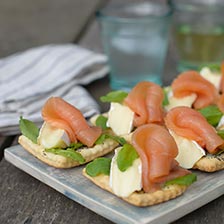 Smoked Salmon And Brie Poppy Seed Crackers Appetizer Recipe