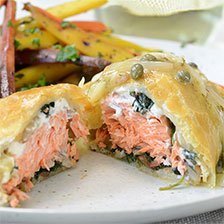 Salmon Wellington Recipe | Gourmet Food World | Salmon En Croute