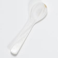 Small Caviar Serving Spoon - Hand Carved Mother of Pearl - 7 cm