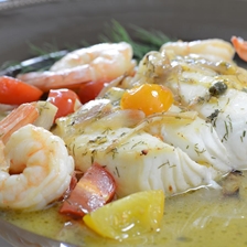 Halibut and Shrimp In Lemon Butter Sauce Recipe