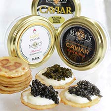 Osetra, Beluga Hybrid and Kaluga Caviar Taster Set