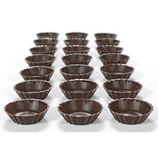 Dark Chocolate Mini Cup, Fluted - 1.8 Inches