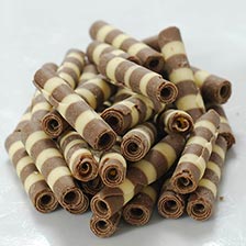 Milk and White Mini Chocolate Zebra Tubes - 1.5 Inch