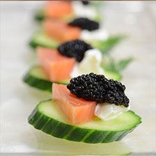 Smoked Salmon and Caviar Cucumber Canapes Recipe