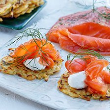 Sugar and Honey Cured Salmon with Potato Rosti Recipe | Gourmet Food World