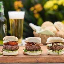 Wagyu Beef and Blue Cheese Mini Burgers Recipe | Gourmet Food World