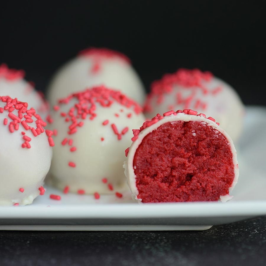 How To Make Red Velvet Cake Balls Without Cream Cheese ~ 8by8design 