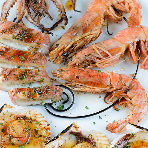 Grilled Seafood With Spiced Citrus Sauce Recipe