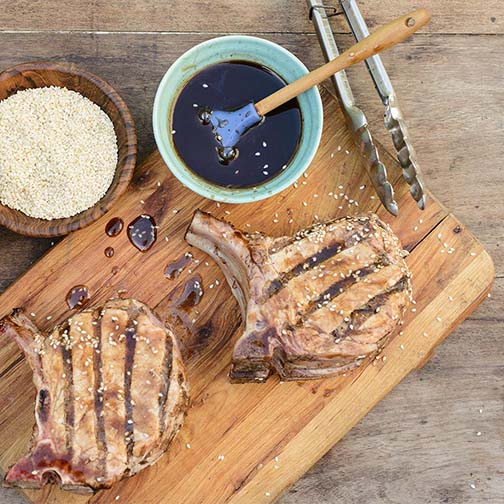 Grilled Sesame Pork Chops Recipe