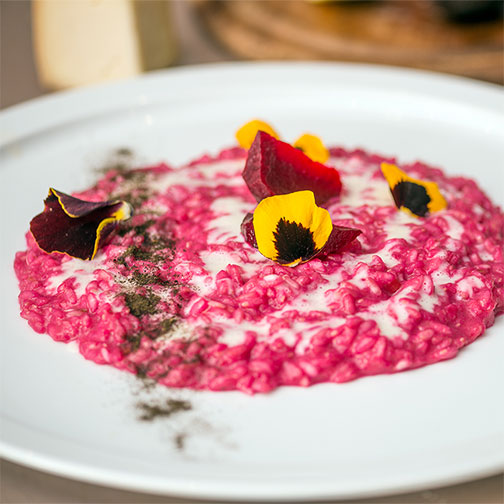 Beet and Goat Cheese Risotto Recipe | Gourmet Food World