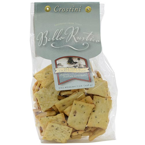 Italian Crostini Crackers with Sea Salt & Cracked Pepper