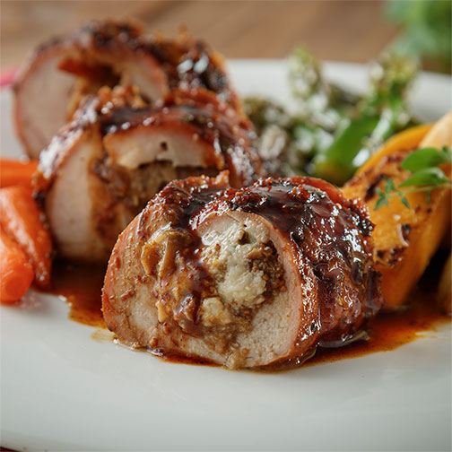 Pork Tenderloin Stuffed With Gorgonzola and Cognac Figs Recipe