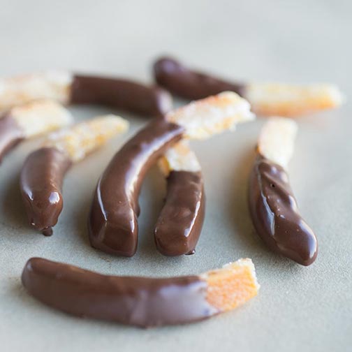 Chocolate-Covered Candied Orange Strips Recipe