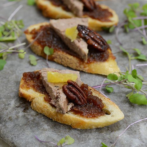 Country Pate, Fig and Caramelized WalnutToasts Recipe