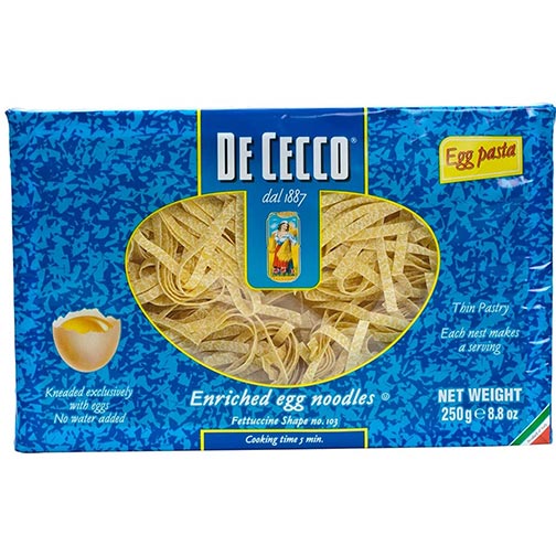De Cecco Pasta - Fettuccine Nests - Enriched Egg Noodles - no. 103