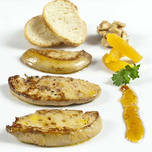 Slices of Fresh Duck Foie Gras - Flash Frozen - 2.0 oz Slices