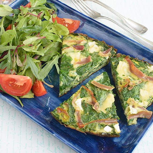 Goat Cheese and Prosciutto Frittata Recipe | Gourmet Food World