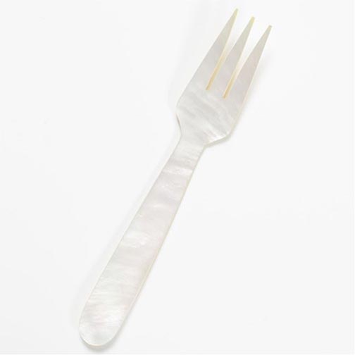 Hand Carved Mother of Pearl Caviar Serving Fork - 5 inches