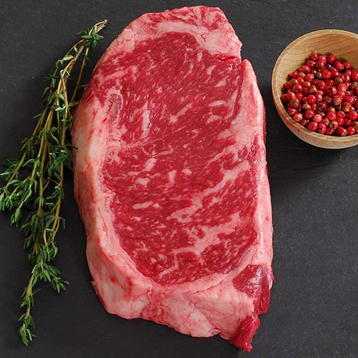 Wagyu Beef New York Strip Steak - MS8 - Cut To Order