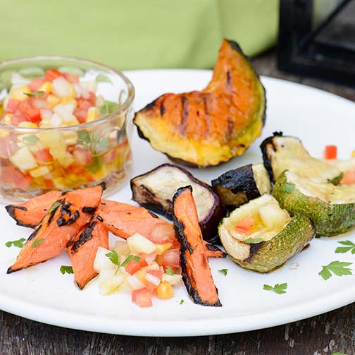 Grilled Vegetables With Pineapple Creole Sauce Recipe
