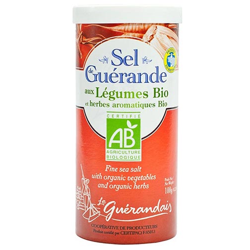 Fine Sea Salt from Guerande with Organic Vegetables and Herbs