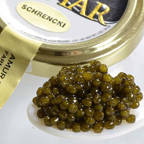 Osetra Amur Royal Amber Caviar - Malossol, Farm Raised