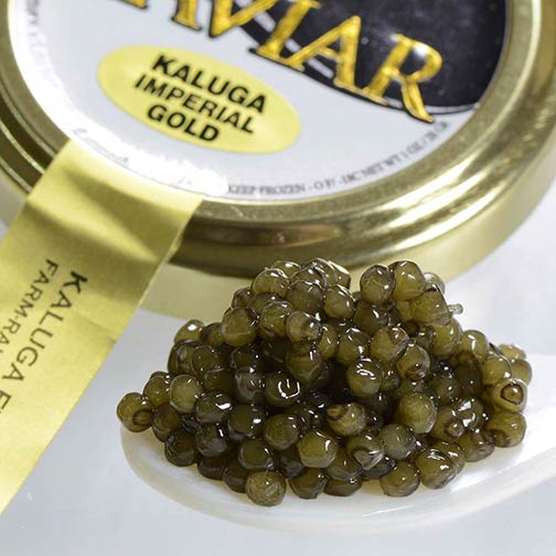 Kaluga Fusion Imperial Gold Caviar - Malossol, Farm Raised