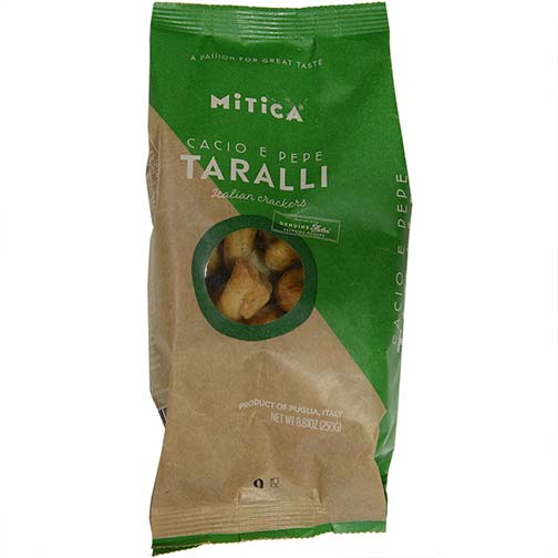 Cacio E Pepe Taralli - Italian Traditional Style Crackers