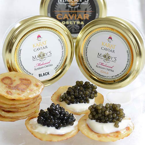 Osetra Classic and Karat Caviar Sampler Gift Set