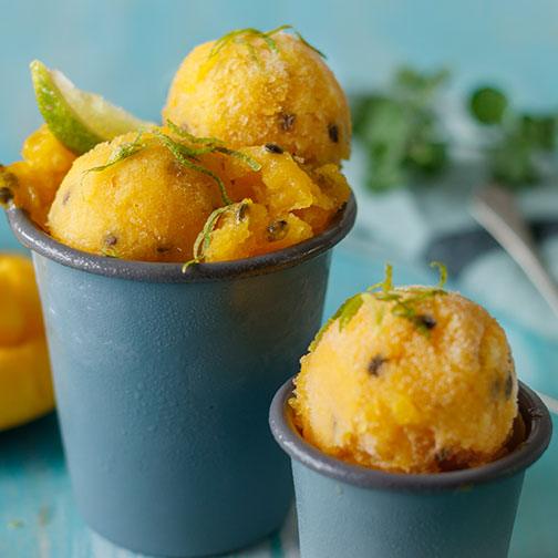 Passion Fruit and Mango Sorbet Recipe