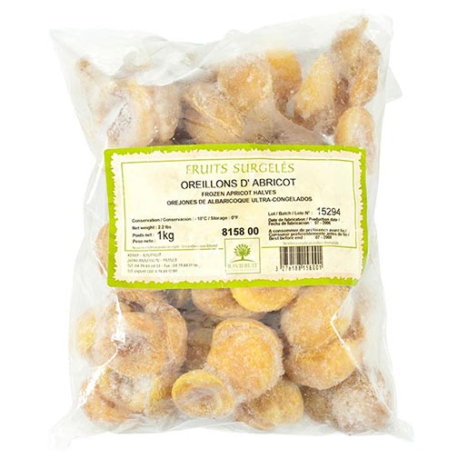 Apricot Halves, IQF, Frozen