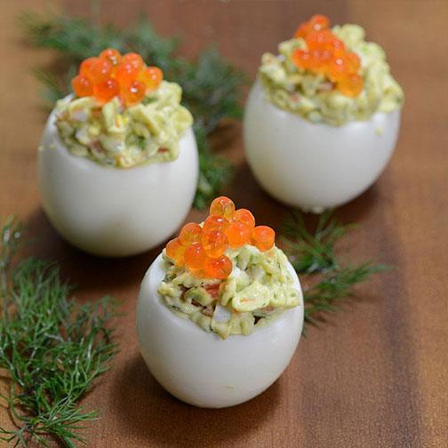 Smoked Salmon and Avocado Lime Deviled Eggs Recipe