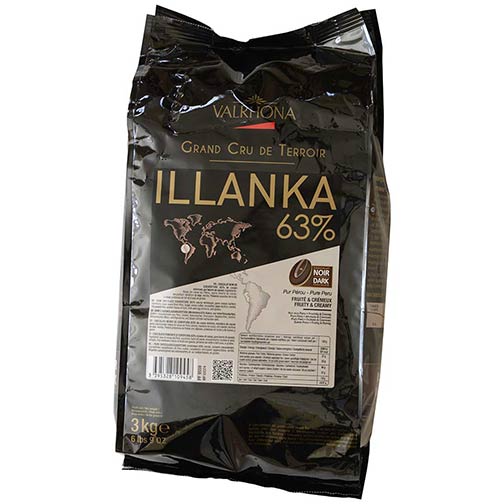 Valrhona Dark Chocolate Pistoles - 63%, Illanka