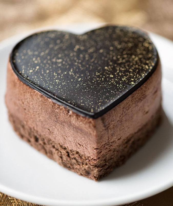 Heart Shaped Mousse Cake With Chocolate Ganache Recipe