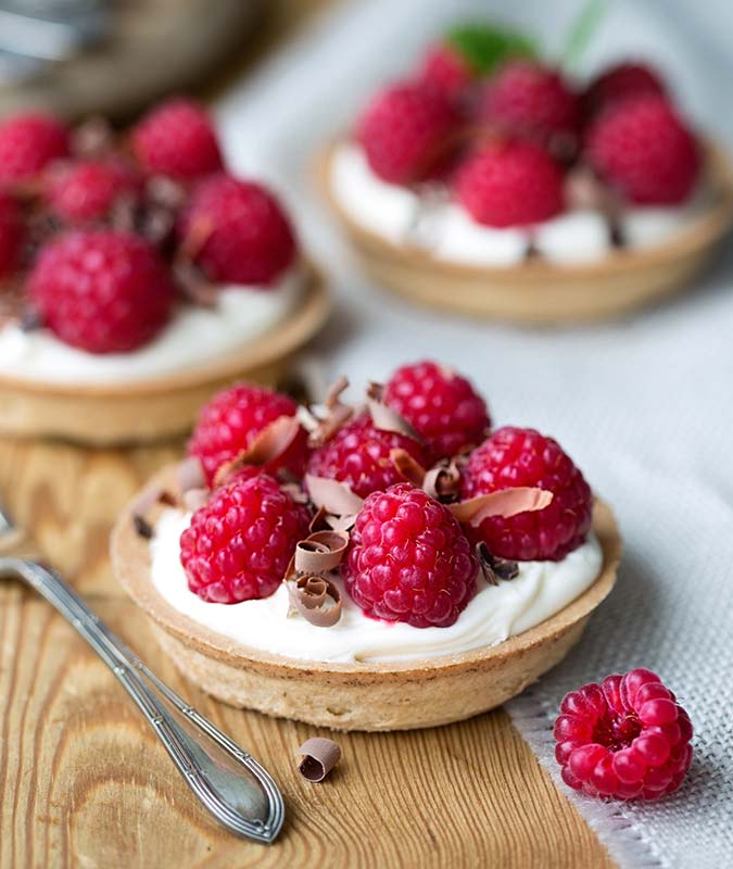 Raspberry Chocolate Swirls Tart