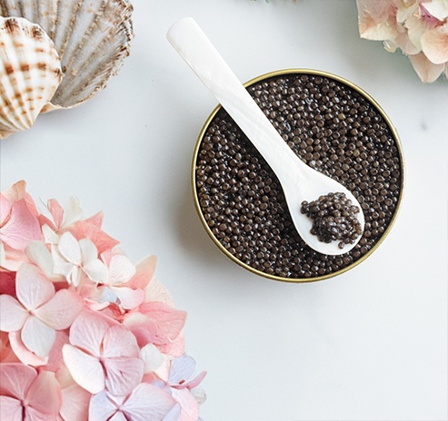 photo of caviar on a summer board