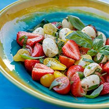 Mozzarella, Cherry Tomato and Strawberry Salad with Balsamic Dressing Recipe