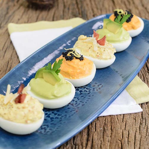 Blue Cheese Deviled Eggs